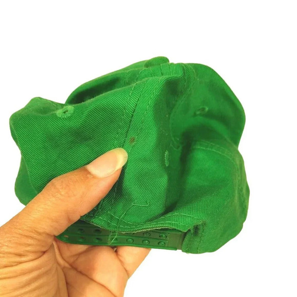 John Deere Snapback Cap Hat Men Women One Size Adjustable Green Yellow FLAW - Picture 5 of 7